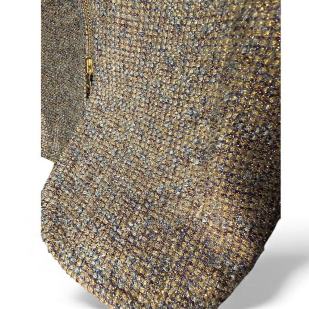 J. Crew, Holiday Pencil Skirt, Metallic Tweed, Size 2Petite, (Pre-loved) - Picture 2 of 7